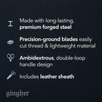 Gingher 4" Embroidery Scissors, Precision Craft Scissors, Hand-Tuned Blades & - Image 5