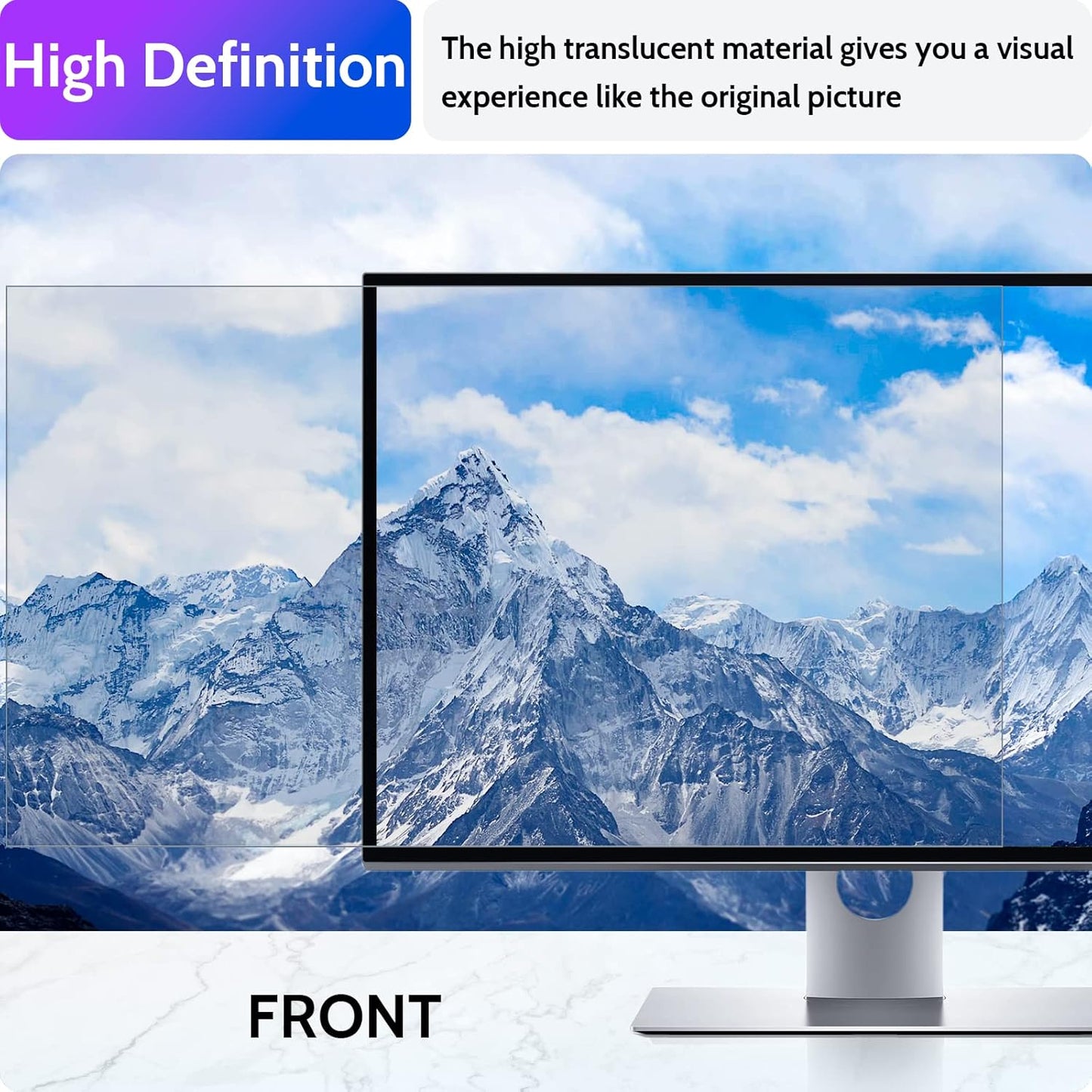 Privacy Screen for Computer Monitor 23.8 Inch 16:9 Aspect Ratio, Anti Blue Light Glare Removable 23.8 in Privacy Screen Filter Protective Film, HD 23.8 Inch Privacy Screen Protector for Monitor