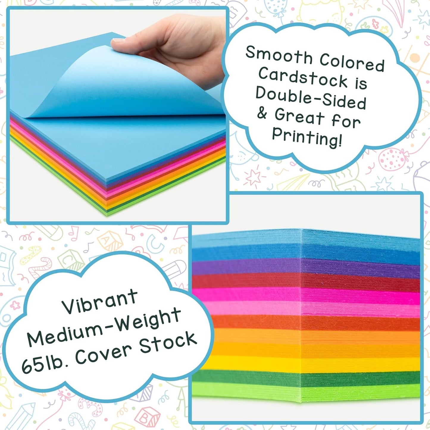 Hygloss Bright Orange Colored Cardstock - 8.5x11-Inch, 90 Sheets, 65 lb/ 176 gsm, Fade-Resistant, Acid-Free Color Card Stock Paper