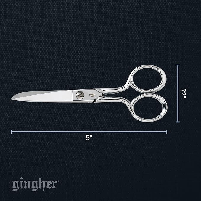Gingher 5" Fabric Scissors, Premium Forged Steel Fabric Shears, Sharp Knife - Image 6
