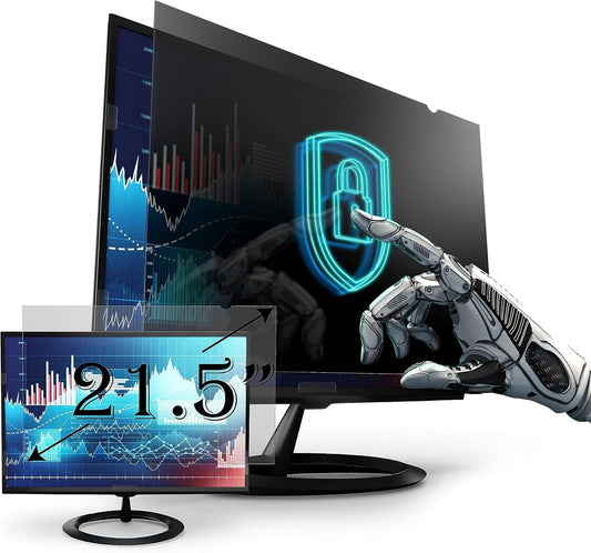 Premium Privacy Screen Filter for 21.5 Inches Desktop Computer Widescreen Monitor with Aspect Ratio 16:09. Anti Glare and Anti Blue Light Protection