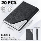 Yexiya 20 Pieces PU Leather Business Card Holder - Image 2