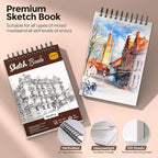 Nicpro 58 PCS Art Drawing Supplies Kit in Leather Case, Art Mechanical Pencil - Image 4