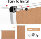 Extra Large Cork Bulletin Board 60" X 36", Foldable Notice Pin Board - Image 7