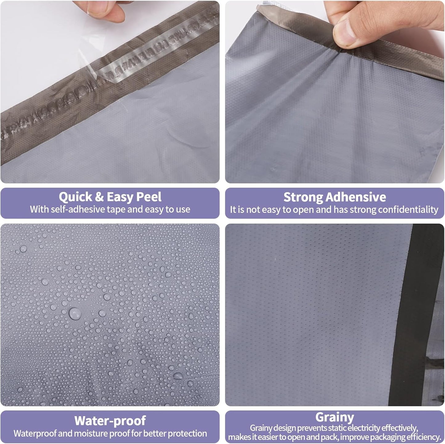 Dasen 100pc Poly Mailers 10x13 Inches,Shipping Envelopes Self Seal Mailers Bags Waterproof and Tear-Proof Packaging Bags, Shipping Bags for Clothing