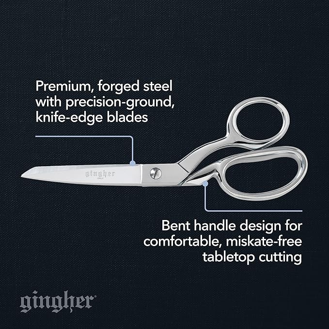 Gingher 8" Dressmaker's Fabric Scissors, Stainless Steel Shears, Sharp Knife - Image 3