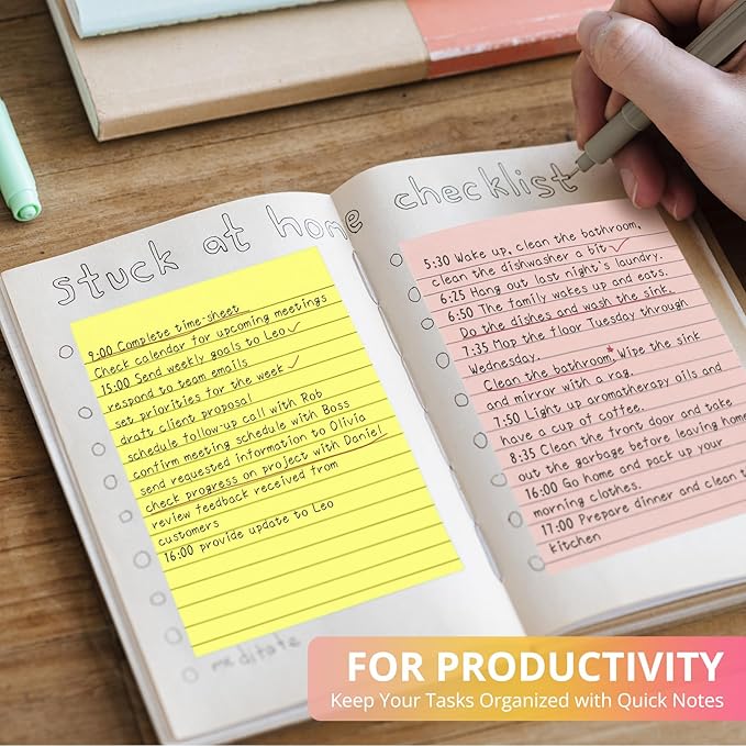 Lined Sticky Notes, 96 Pads, 4x6 Inches, Large Sticky Notes - Image 5