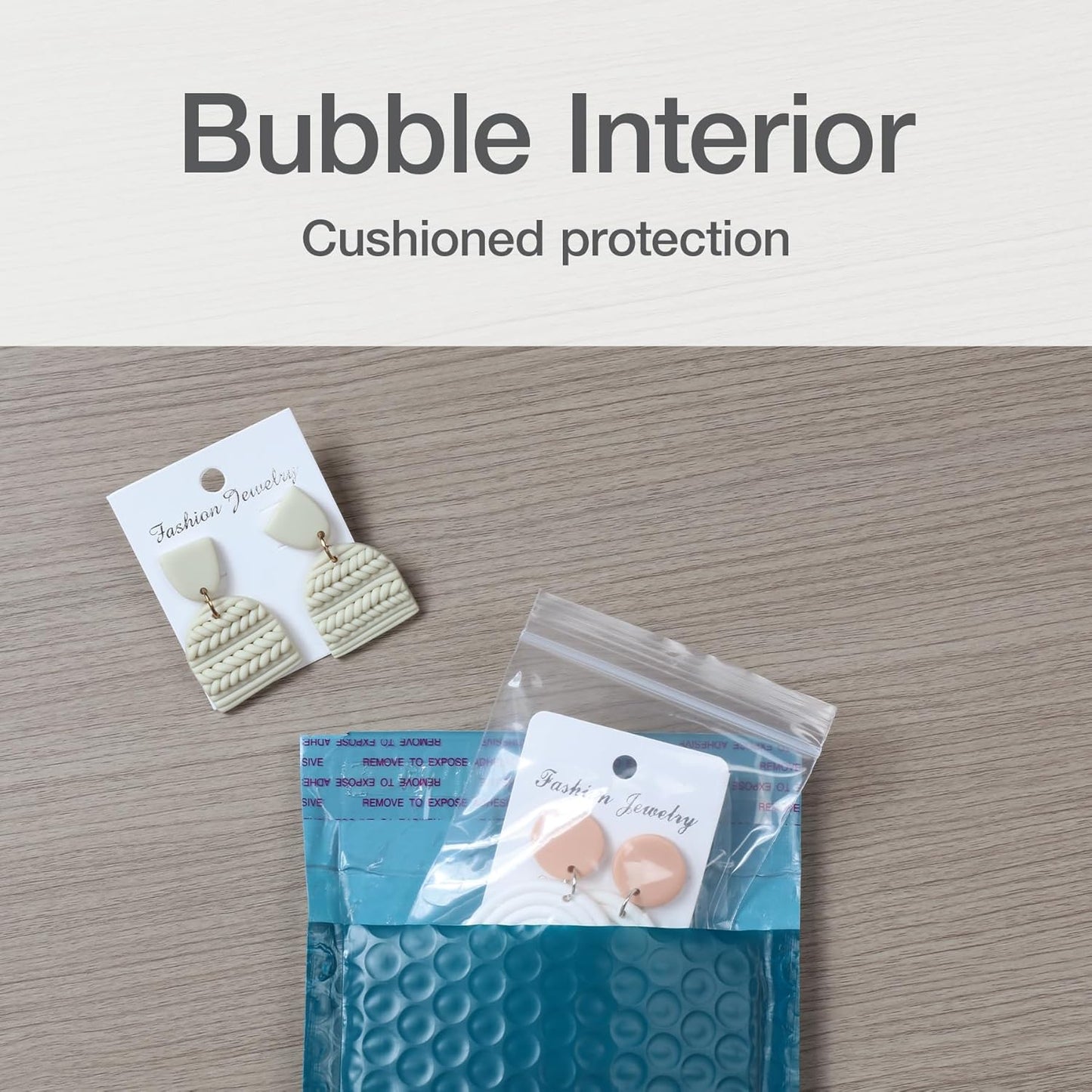 Quality Park Bubble Mailers, 4 x 8 Shipping Envelopes, Self-Seal, Small Blue Padded Envelopes, Redi-Strip Peel Off Closure, 50 Per Box (QUA85909)