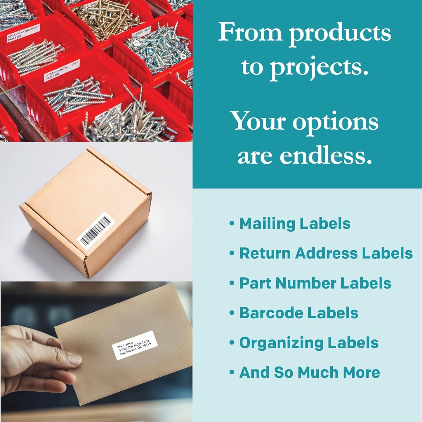 Premium Label Supply White Sticker Return Address Labels – 1-3/4" x 2/3" – Laser/Inkjet Compatible – (60 per Sheet), 2000 Sheets –120,000 Total Adhesive Labels