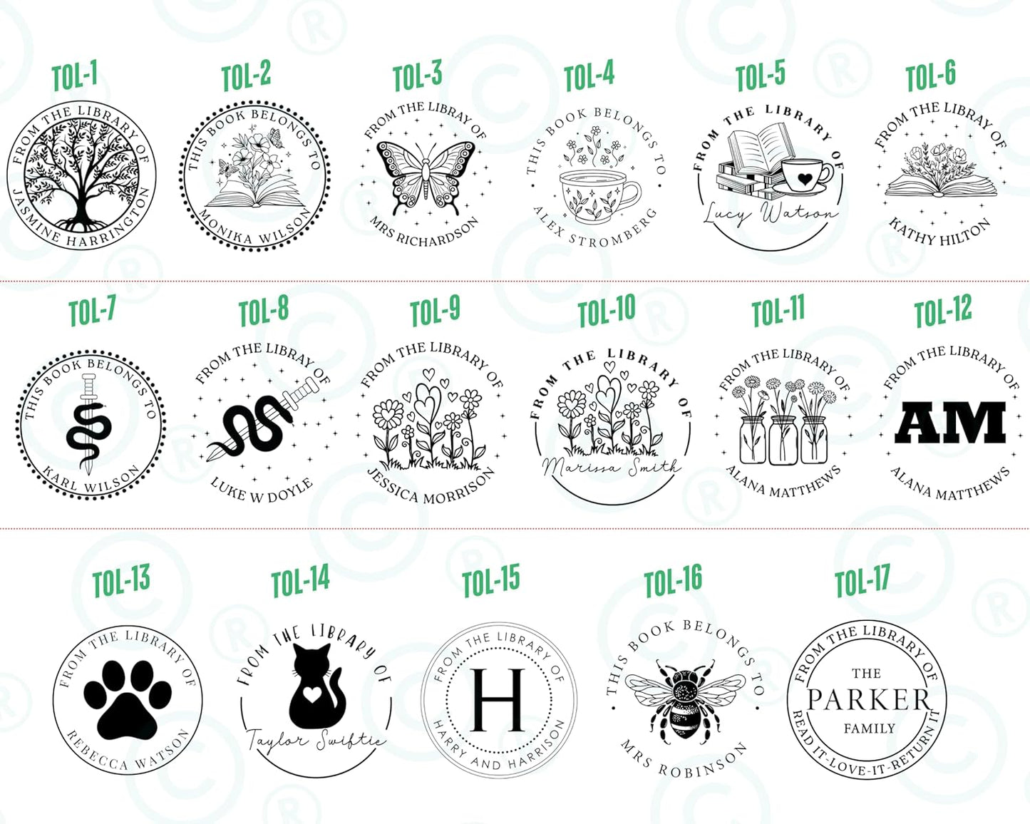 Personalized Book Embosser – Custom Ex Libris Stamp | from The Library of | This Book Belongs to | Custom Name Stamp for Book Lovers, Teachers & Libraries | 1 5/8” Embosser or Rubber Stamp