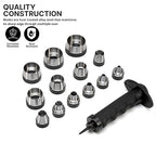 NEIKO 02604A Hole Punch Set | SAE & Metric, 3/16” – 1-3/8” & 5 – 35mm | 14 - Image 2