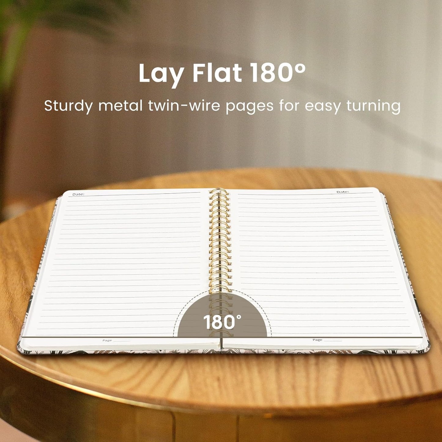 Lined Spiral Journal Notebook for Women, Cute A5 College Ruled Hardcover Notebook for Work & Note Taking, Aesthetic Pretty Journal for Writing, 140 Pages, Magical Forest