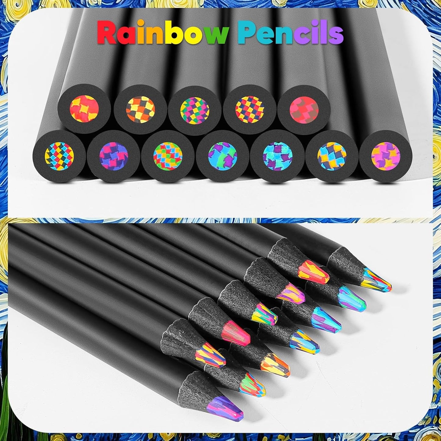 School Supplies for Teachers, 12 Color Rainbow Pencils Colored Pencils for Kid, Drawing School Supplies Fun Art Teen Girl Gifts Trendy Stuff, Art Supplies Stocking Stuffers for Kids