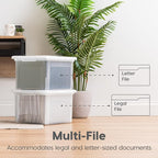 IRIS USA File Box, Plastic File Organizer - Image 2
