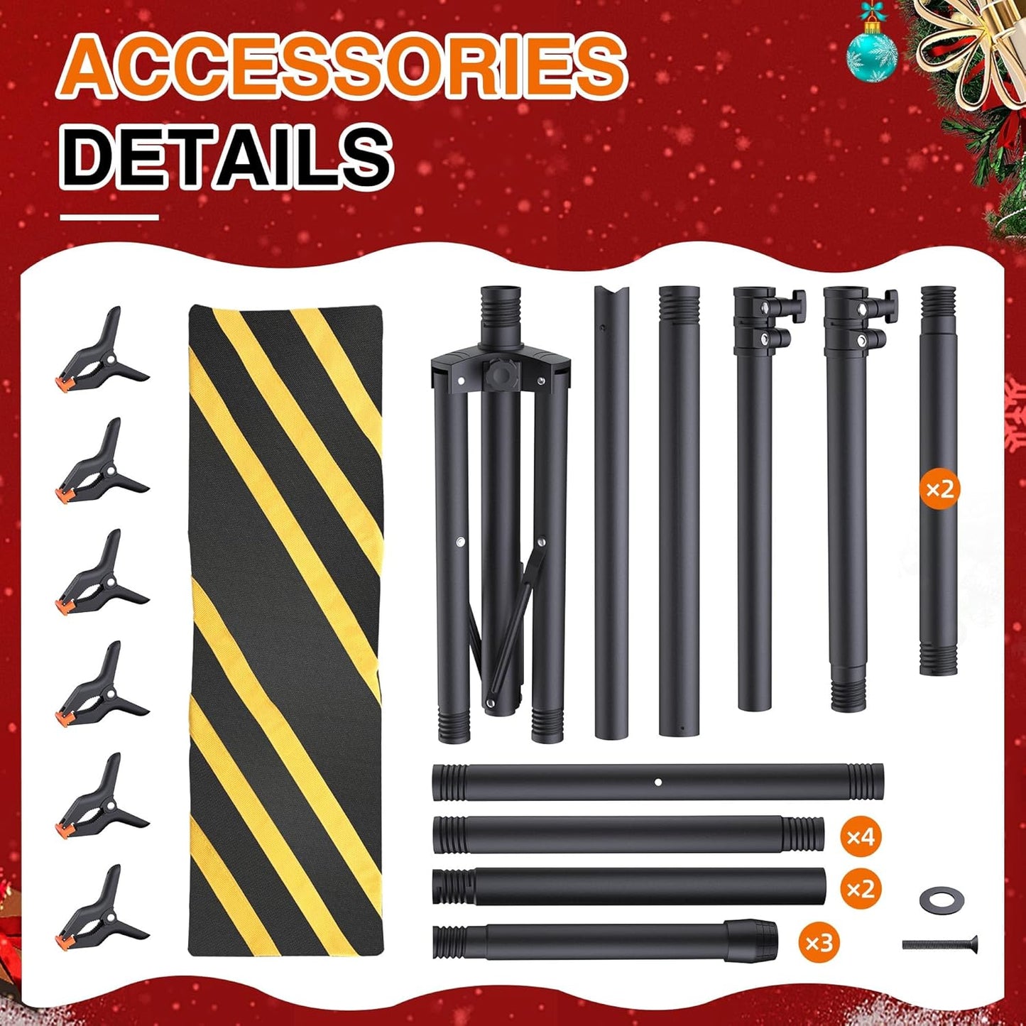 Portable T-Shape Backdrop Stand Support Kit 8x7.2ft, Adjustable Photography Green Screen Backdrop Stand for Parties, Photography Videography Studio (8×7.2Ft)