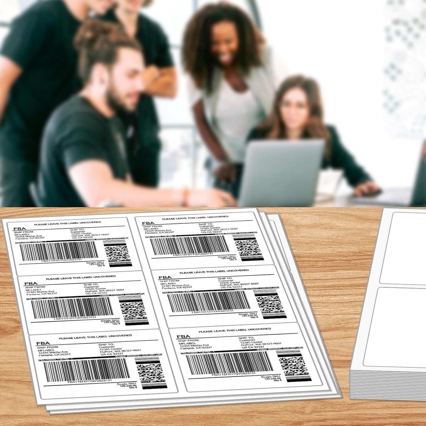 [30 Sheets 180 Labels] 3.33"x4" Printable White Shipping & Address Labels for Laser/Inkjet Printers