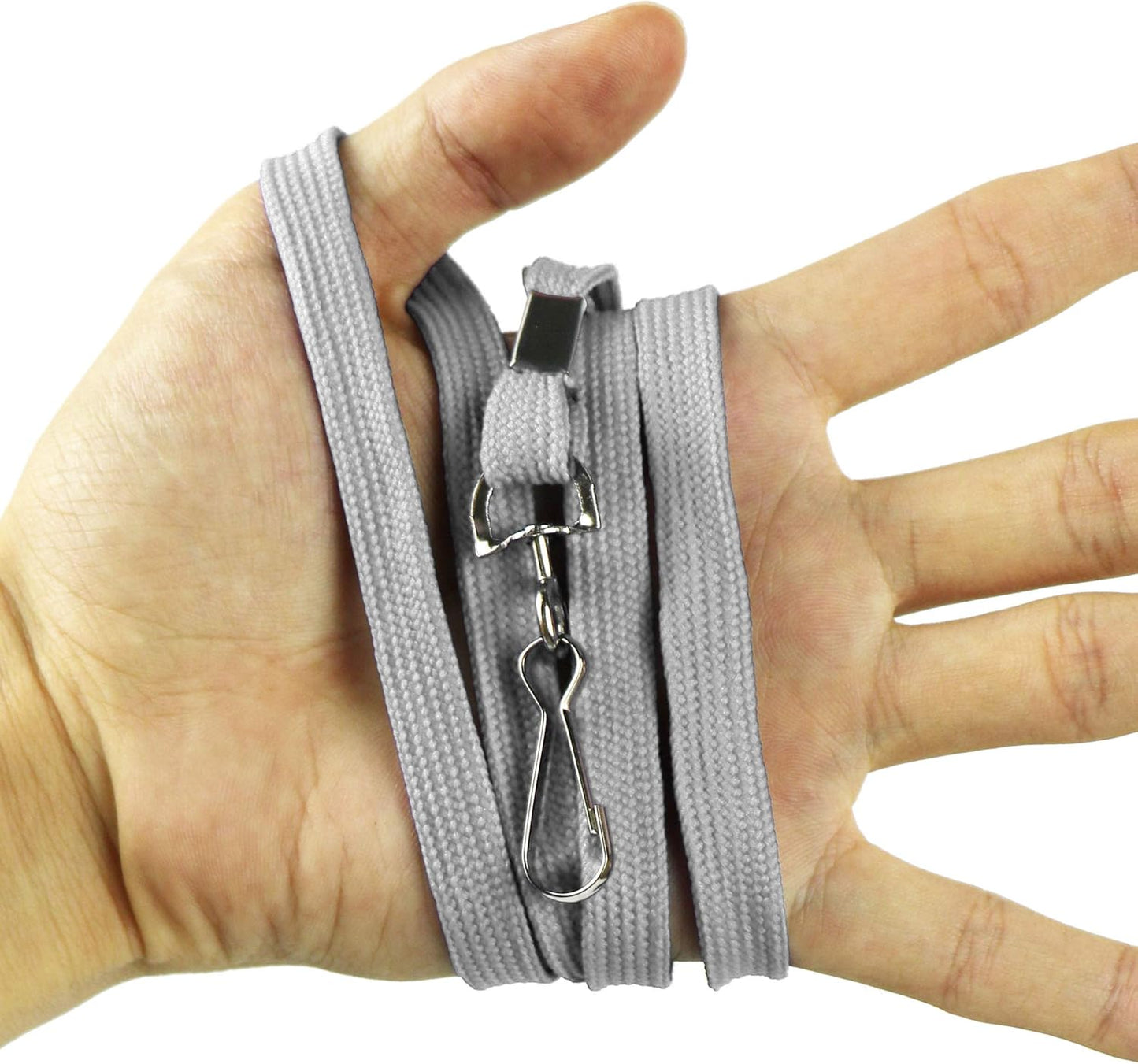 Ollain Badge Lanyards Flat Lanyard Swivel Hooks Durably Neck Bulk lanyards with Clip 100 Pack