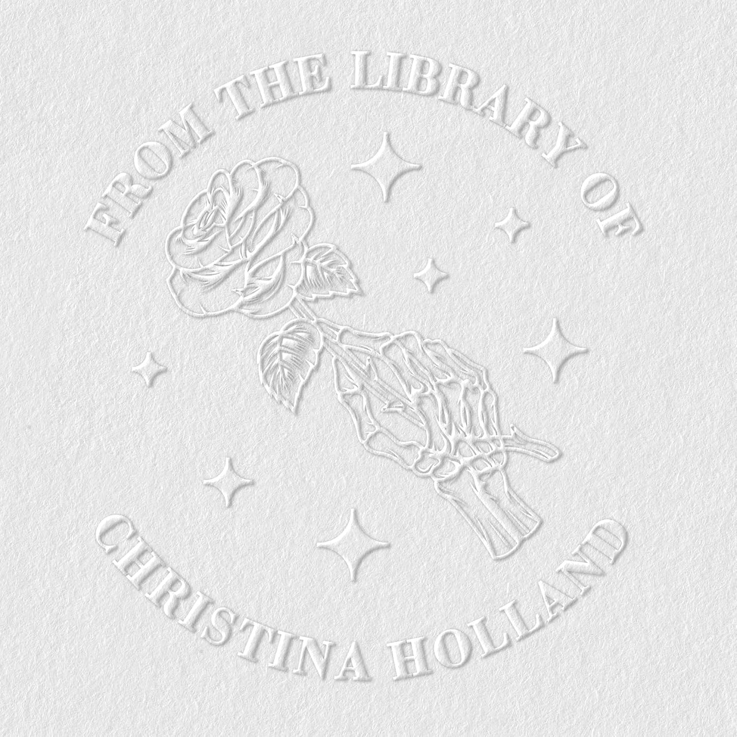 from The Library of Embossers & Stamps for Fantasy Book Readers | Custom Embosser | Custom Stamp | Ex Libris | Elevate Your Fantasy Collection of Stories and Novels (Design 17, Embosser)