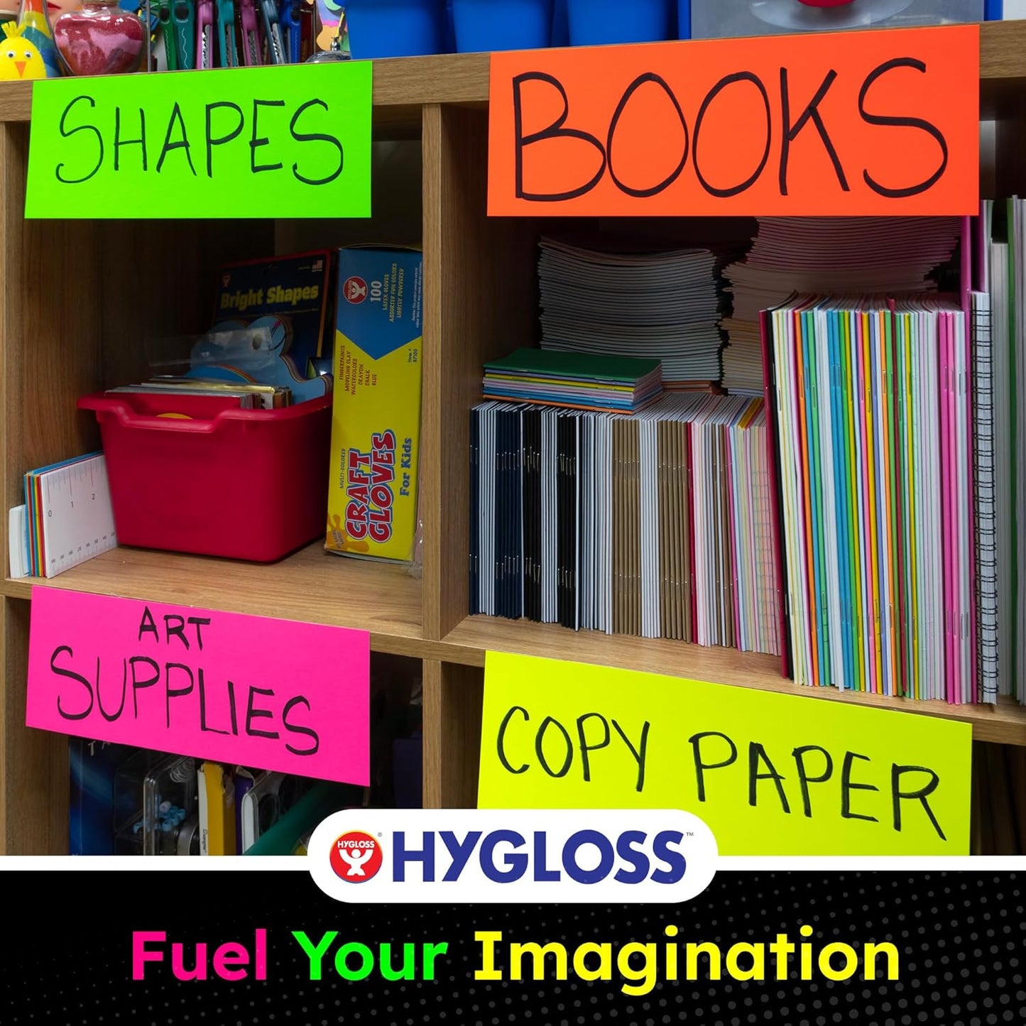 Hygloss Small Poster Board 4x11 - 100 Assorted Neon Color Poster Boards Bulk Pack - 10 Pt. Thickness Colored Poster Board Paper for Projects, Flash Cards, Signs - Posterboard Multipack 4" x 11"