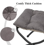 15" Folding Ottoman, Foldable Footrest Stool, Portable Small Foot Stool - Image 5