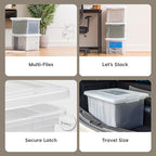 IRIS USA File Box, Plastic File Organizer - Image 4