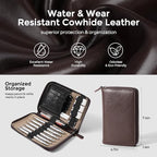 Nicpro 30PCS Silver Metal Mechanical Pencils Set in Leather Case, Art Drafting - Image 3
