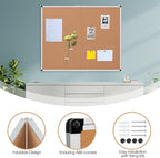Extra Large Cork Bulletin Board 48" X 48", Foldable Notice Pin Board - Image 6