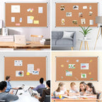 Extra Large Cork Bulletin Board 96" X 48", Wall Mounted Notice Pin Board - Image 8