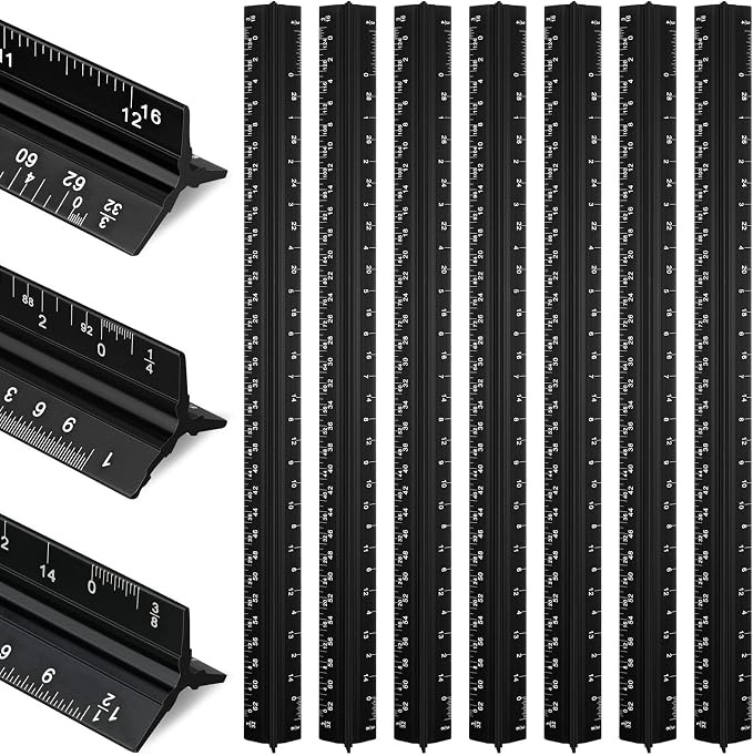 Macarrie 10 Pcs Architectural Scale Ruler 12" Architect Engineers Scale by Macarrie