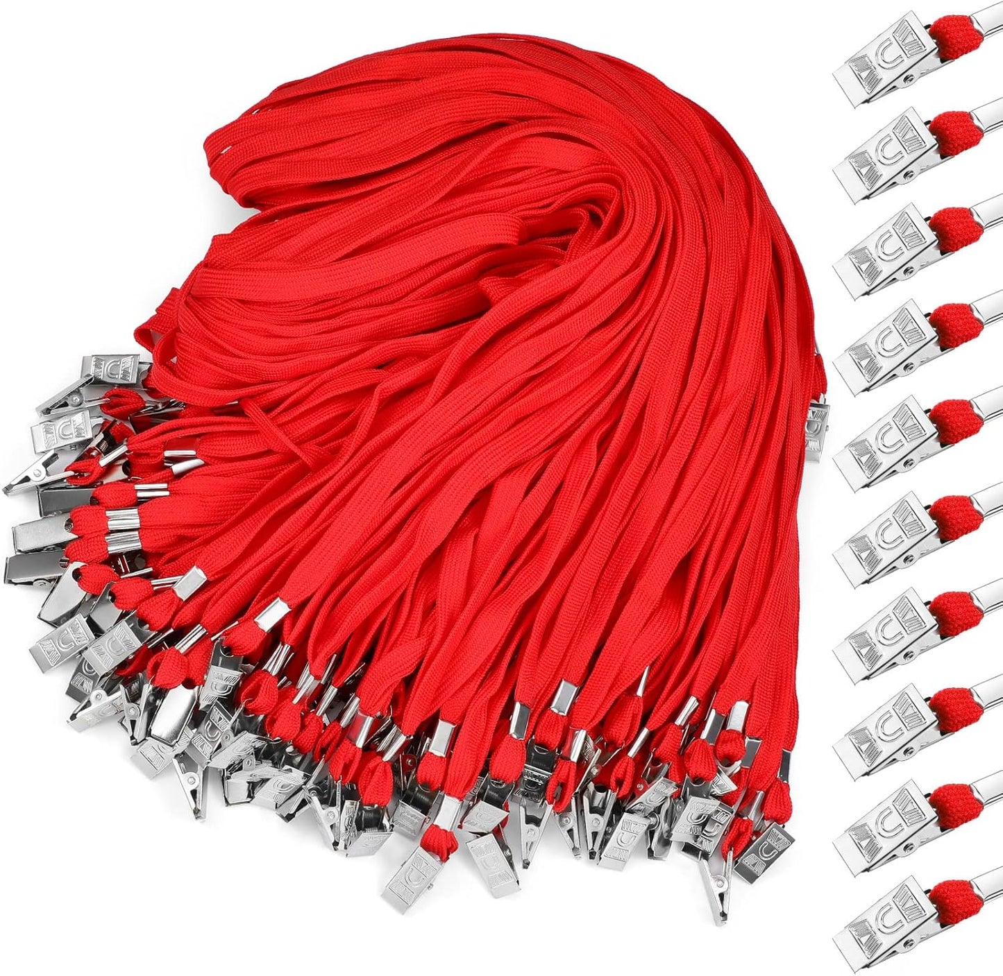 Marspark Lanyards Bulk with Clip Flat Neck Lanyard Badge Lanyard with Swivel Hook Lanyards for ID Cards Holder