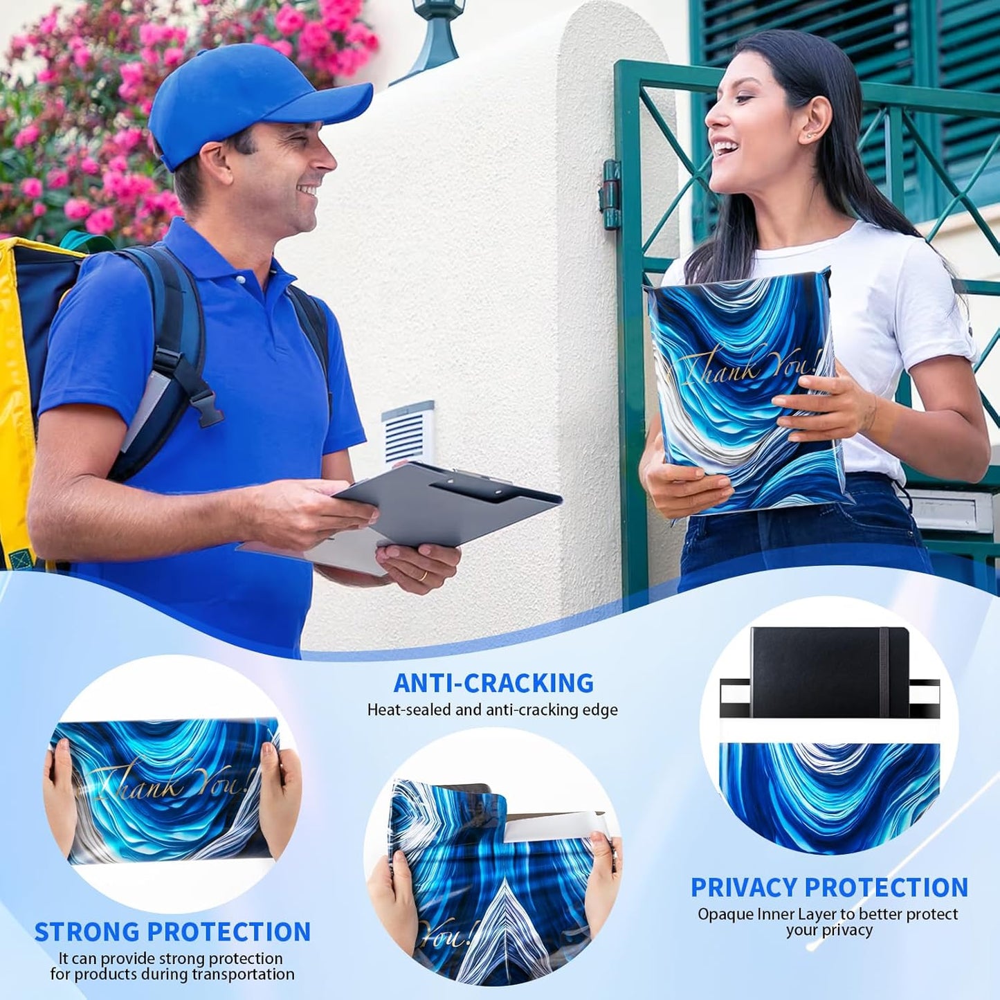 Oududianzi Poly Mailers 10x13, 50PCS Shipping Bags, Mailing Bags, Packaging Bags, Mailers Poly Bags for Shipping, Polymailer 10x13, Polymailers Packaging Bags for Small Bussiness
