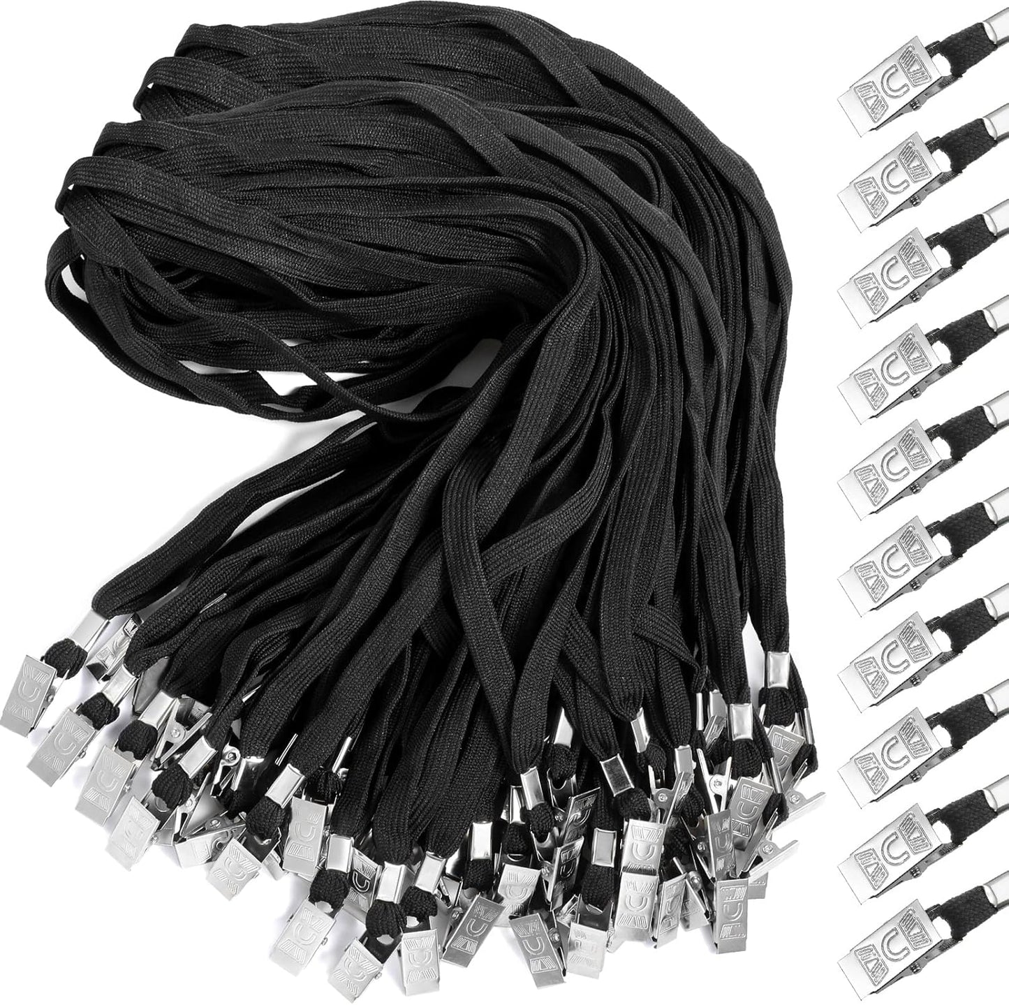 Marspark Lanyards Bulk with Clip Flat Neck Lanyard Badge Lanyard with Swivel Hook Lanyards for ID Cards Holder