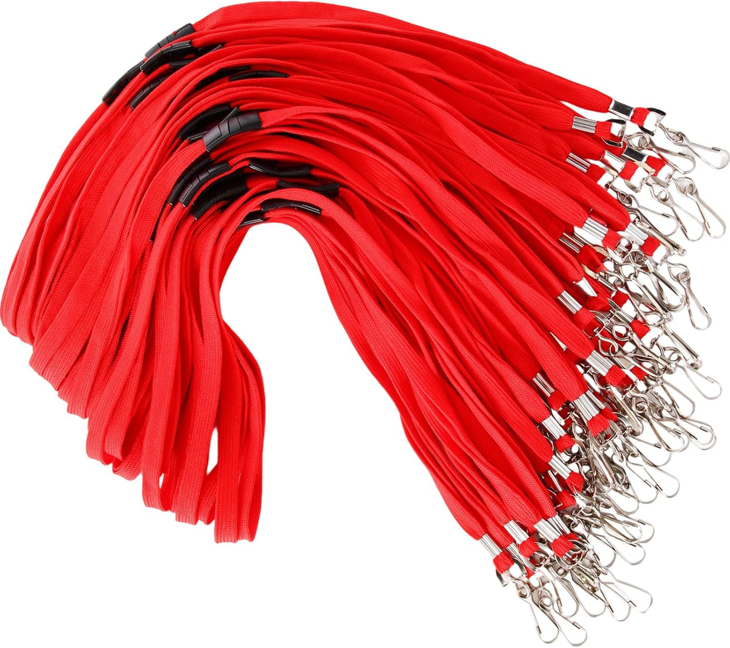 Windyun Breakaway Lanyards for ID Badges Bulk Lanyards Strap with J Hook Flat Lanyards School and Office Supplies