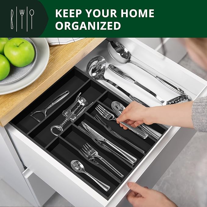 Luxury Bamboo Kitchen Drawer Organizer - Image 3