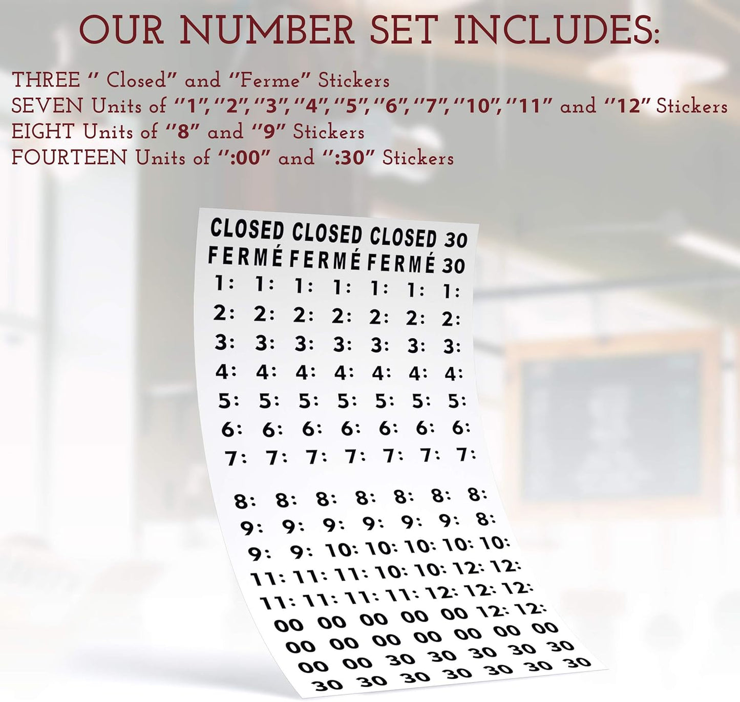 ASSURED SIGNS Open Closed Sign for Business - 2 Pack - Ideal Office Hours Sign for Glass Door or Window - Bright Red and White Colors - Includes 4 Double Sided Adhesive Pads and a Black Number Sticker Set - Perfect Open and Closed Signs for any Store