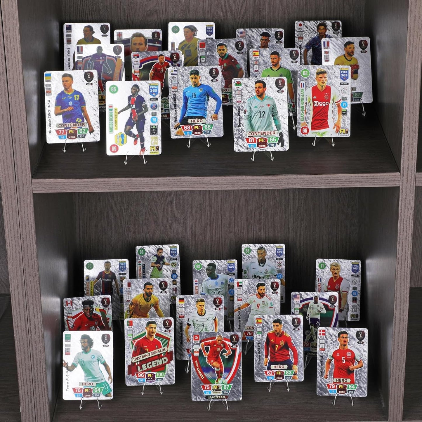 Card Display Stand, 30 Pack Clear Card Stands, Arcylic Card Display, Mini Card Stands for Sports Cards, Sports Card Holder, Graded Card Display (1.4 Inch)