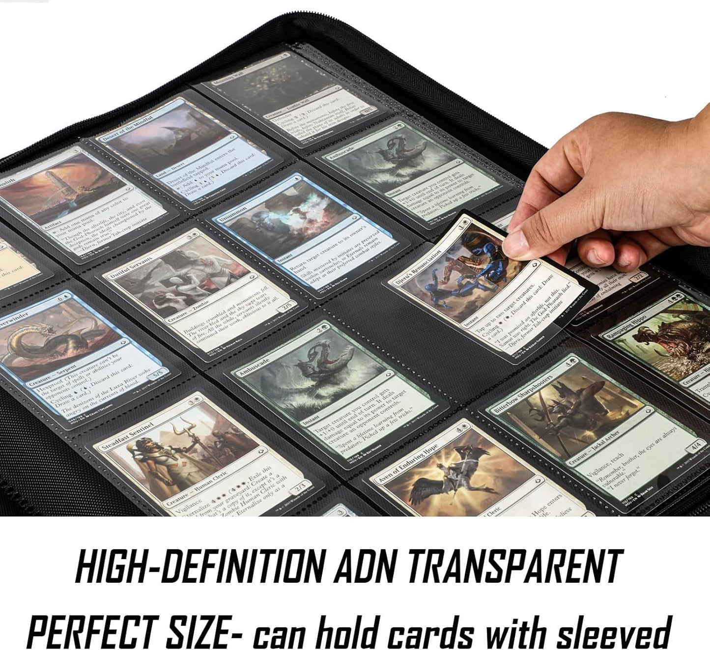 Premium-SV 1024 Pockets Card Binder,Label Design,16 Pocket Trading Card Zipper Binder, Ringless Side Loading Trading Card Album, Folder for TCG,MTG,Sports other Cards -Yellow