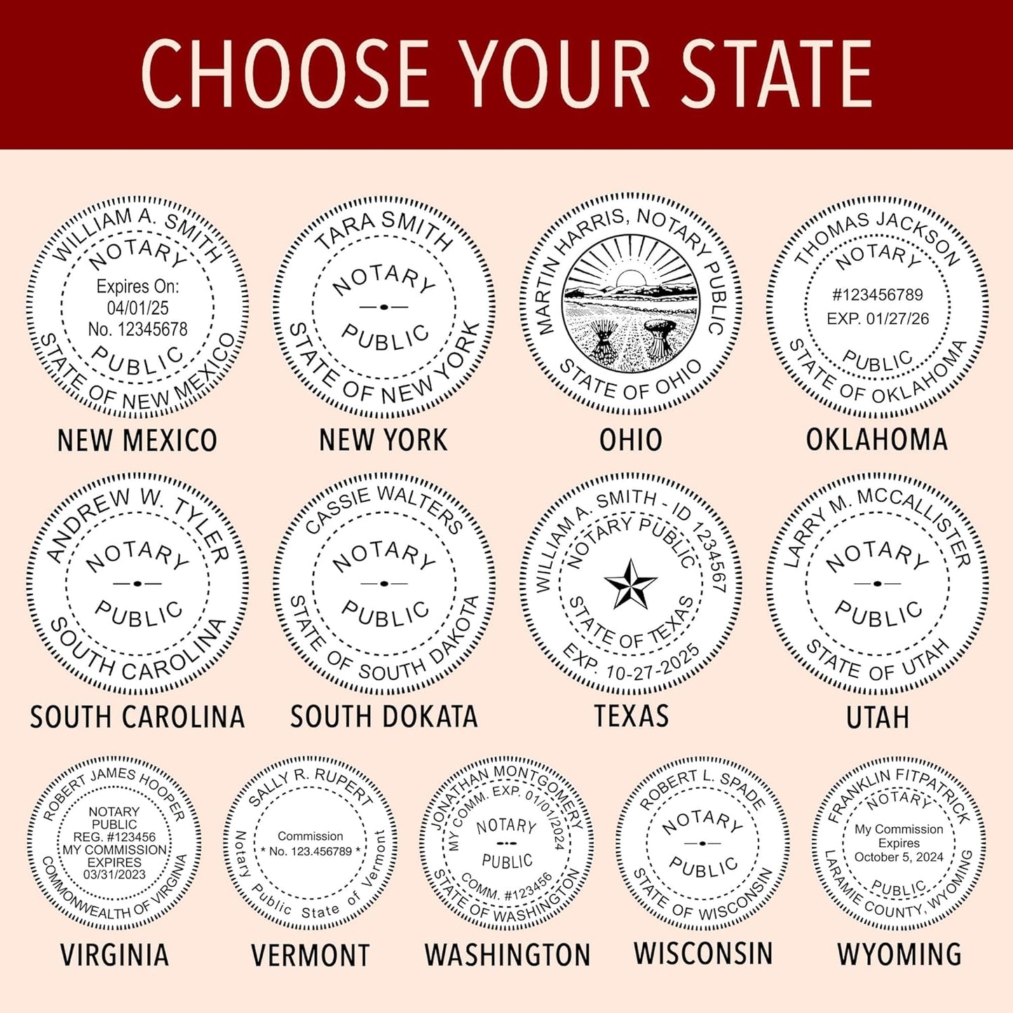 Custom Notary Embosser, Customizable for 37 Total States, Embossed Notary Seal | Great for Official Documents and Paperwork | Great Way to Certify Your Documents (Michigan)