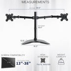 VIVO Dual LED LCD Monitor Free-Standing Desk Stand - Image 4