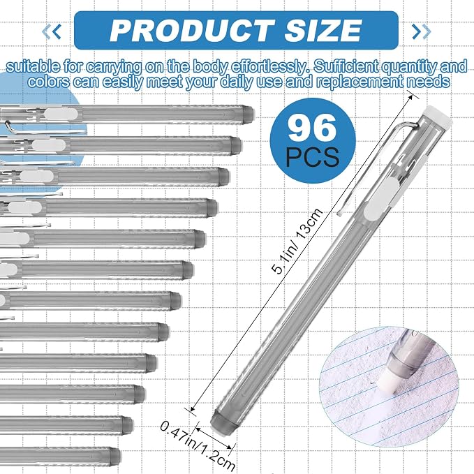 Ctosree 96 Pcs Retractable Mechanical Eraser Bulk Portable Pen Erasers - Image 2