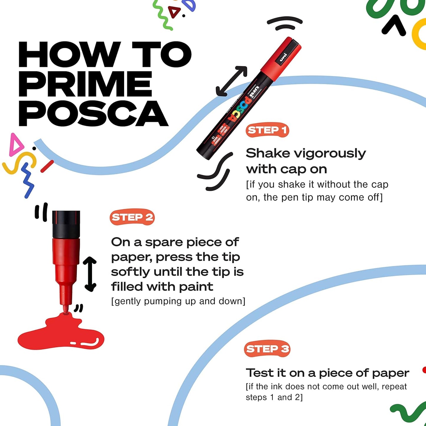 posca Markers Set, 8 Medium Paint Markers 5M – Earth Tones – Grey, Ivory, Ochre, Green, Navy Blue, Brown