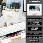 dreampossible white Wood Desk Organizer and Accessories - Image 6