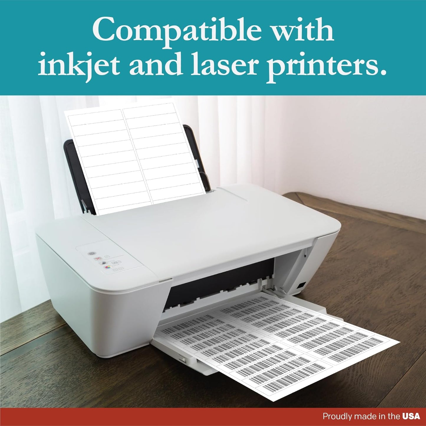 Premium Label Supply White Sticker Address Labels – 4" x 1" – Laser/Inkjet Compatible – (20 per Sheet), 500 Sheets – 10,000 Total Adhesive Labels