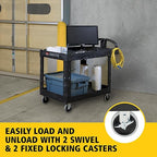 Rubbermaid Commercial Products BRUTE Heavy Duty 2-Shelf Utility/Service Cart - Image 3