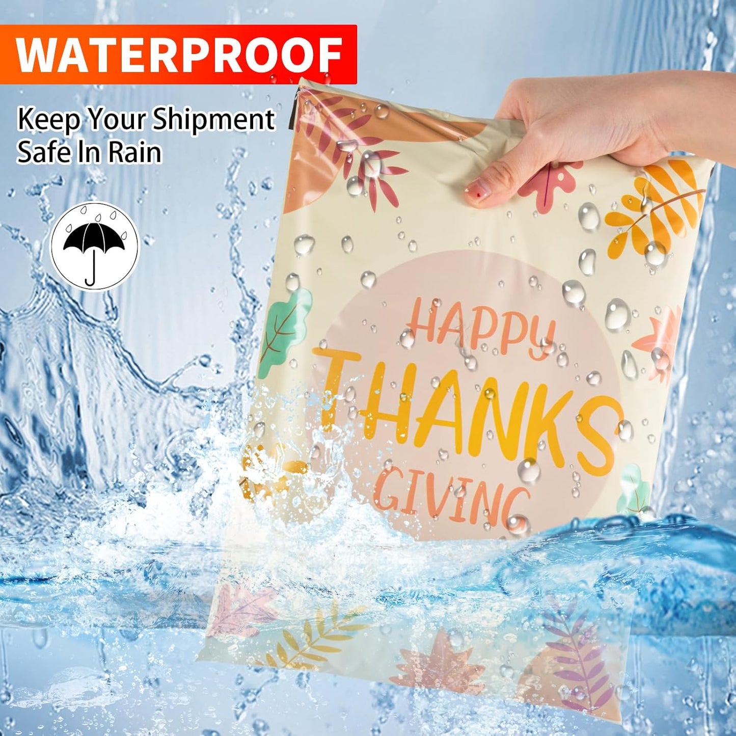 Oududianzi Poly Mailers 10X13, 50Pack Shipping Bags, Fashion Shipping Envelopes, Plastic Packaging Bags, Self-Seal Polymailers, Mailing Poly Bags for Business, Clothing (Leaf)
