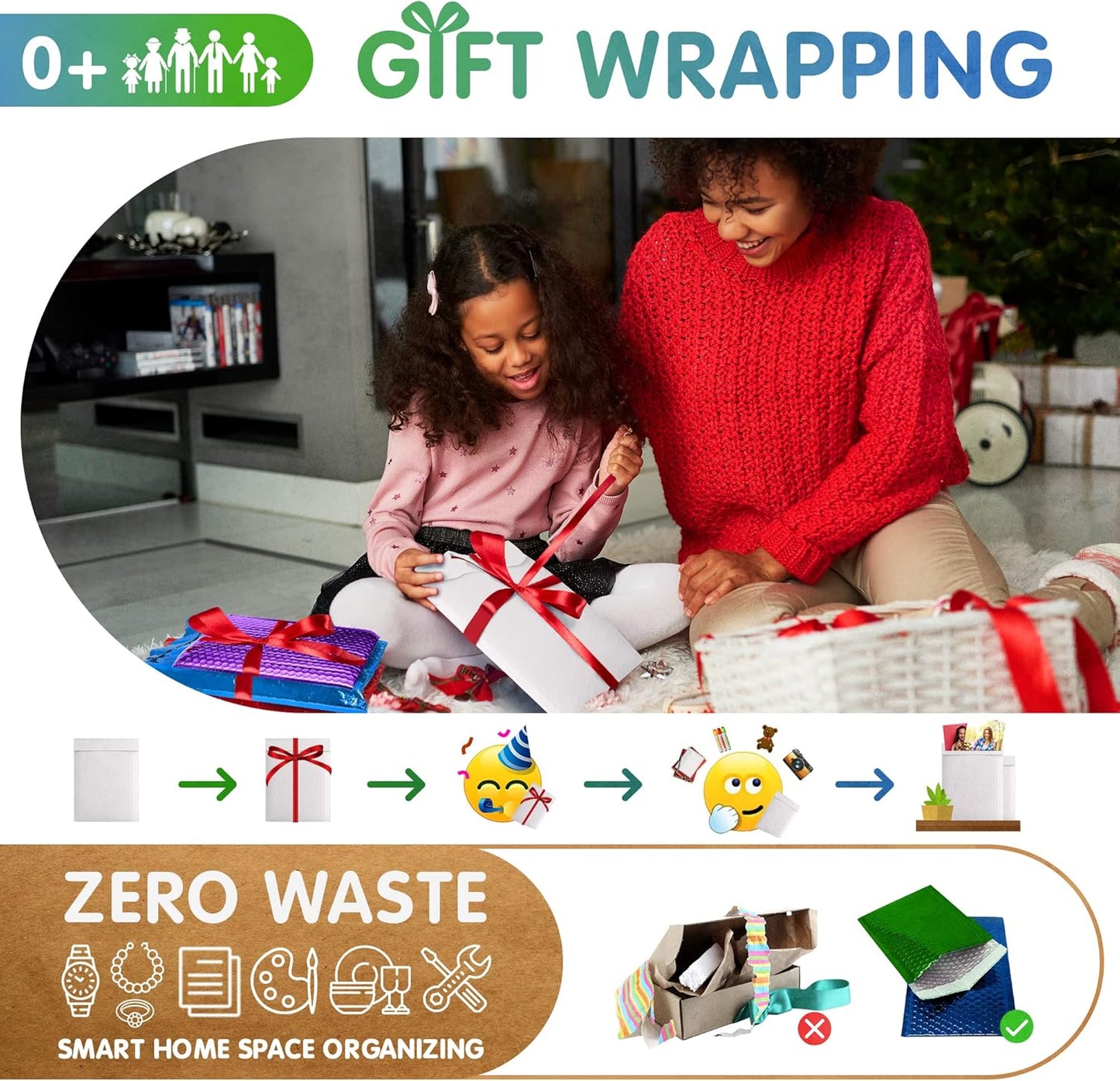 White Poly Bubble Mailers 9.5 x 13.5 Inch. Pack of 300 Padded Envelopes Waterproof. Self Seal Padded Mailers with Durable Seams. Lightweight Padded Shipping Envelopes for Mailing Fragile Things