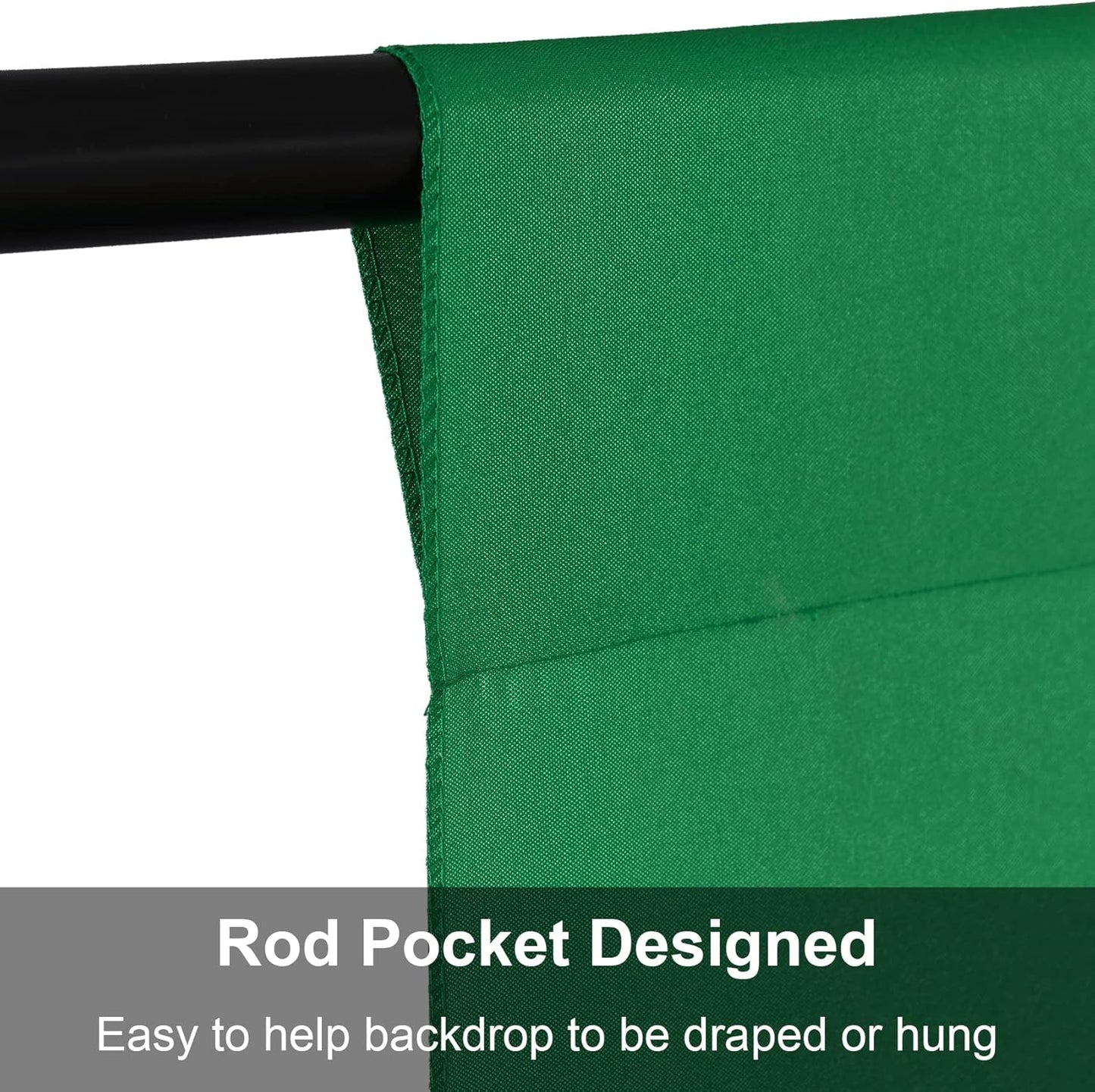 Joccun 5X7FT Green Backdrop Background for Photography,Polyester Backdrop Curtain Background Screen for Photography,Photoshoot,Video Recording,Studio(5X7ft,Green)