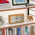 JONES CLOCKS® Odeon Desk Clock | Modern Rectangular Design | Mustard Yellow | - Image 5