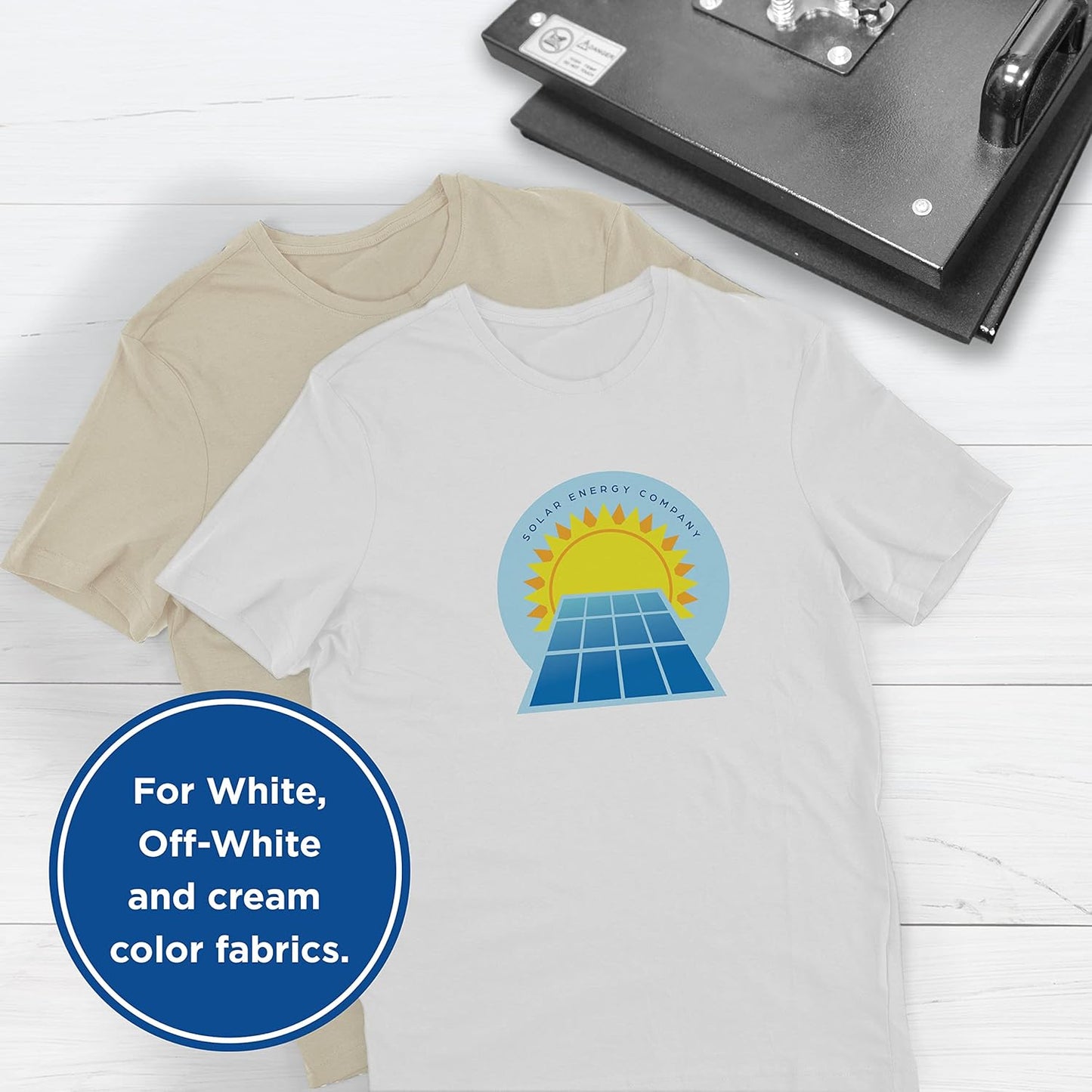 PrintWorks Iron on Heat Transfer Paper for Inkjet Printer - Printable Heat Transfer Vinyl for Light Fabric (Printable HTV) - 8.5" x 11" - 1900 Sheets - Made in The USA - Iron on Vinyl (50030)