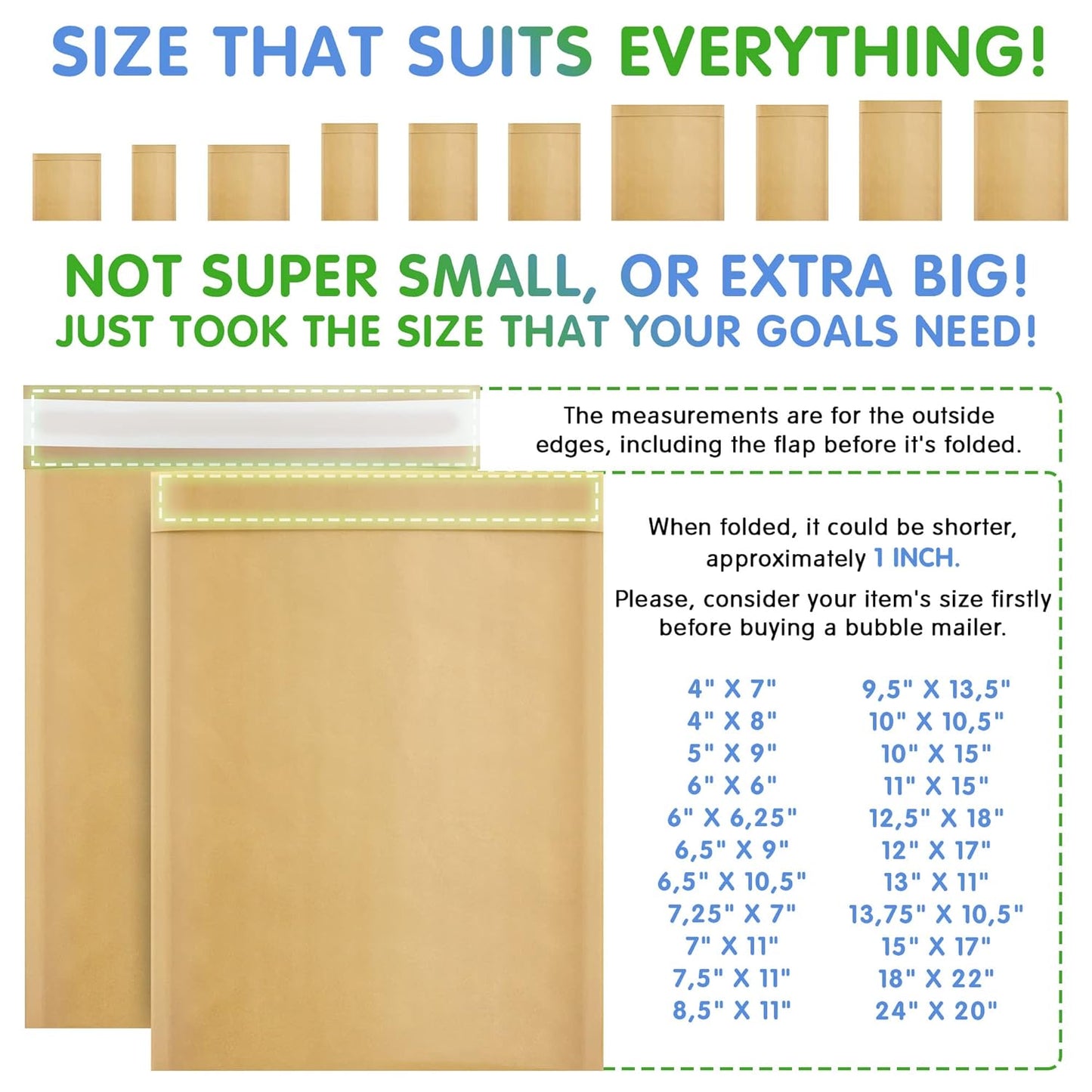 Natural Kraft Bubble Mailer Envelopes, 9.5 x 13 Inches. 25 Pack Mail Padded Envelopes Self Seal. Waterproof Kraft Bubble Mailers. Tear-Resistant Mailing Envelope Padded. Sturdy Paper Mailer